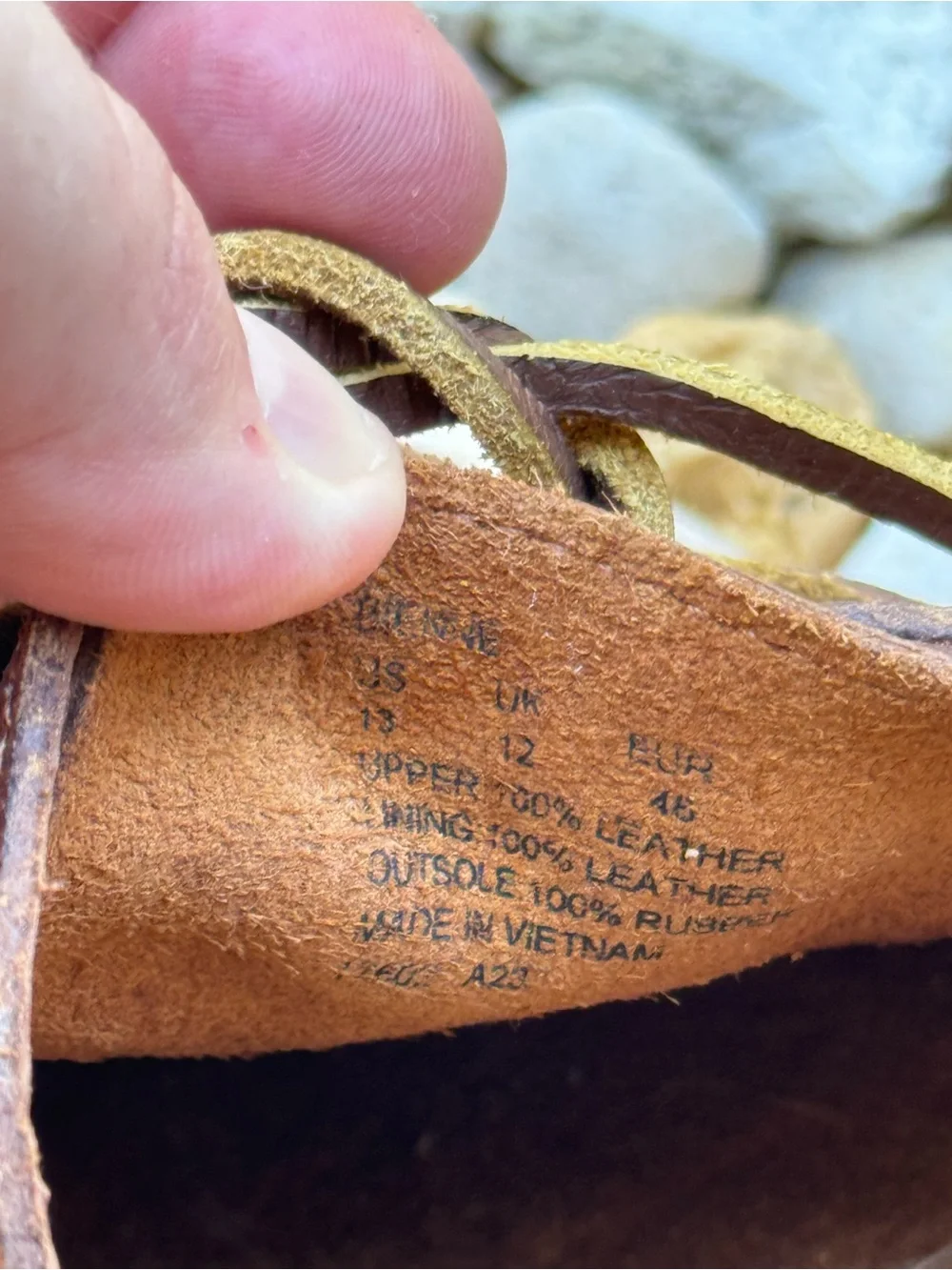 Polo by Ralph Lauren Brown Leather Boat Shoes with Tan Laces
